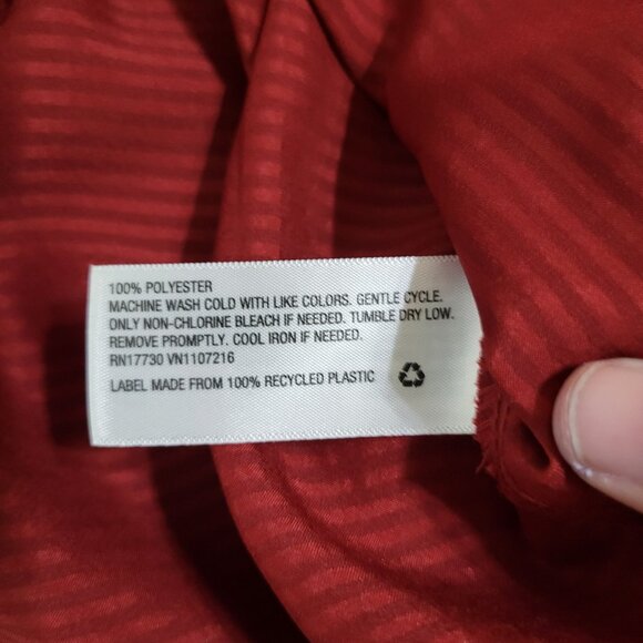 PROLOGUE Womens XS Baby Doll Wrap Blouse Red - Picture 9 of 10